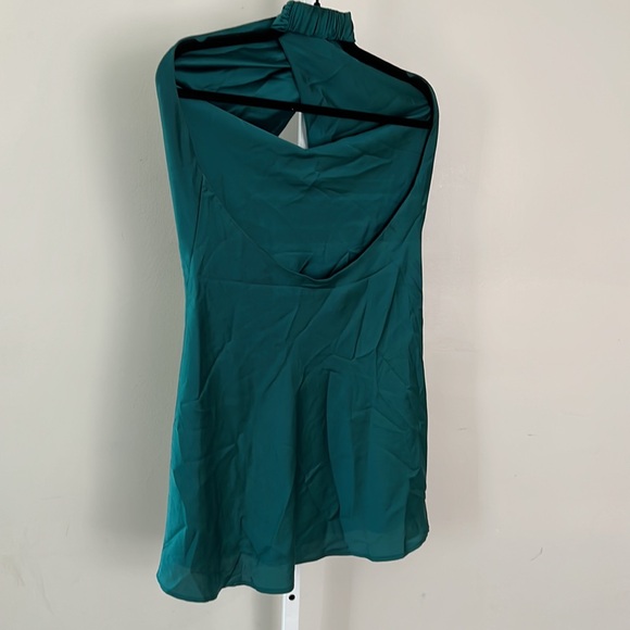 Show me your Mumu Jasmine Halter Mini Dress in Emerald Luxe - Picture 4 of 9